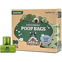 Pogi's Poop Bags - Bolsas para excremento de perro - 30 Rollos (450 Bolsas) - Grandes, Biodegradables, Perfumadas, Herméticas