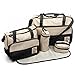 TechnoTec Multi-Function Baby Diaper Nappy Bag/Mummy Changing Set Handbag (Pack of 5, Black)
