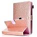 Produktbild MYTHOLLOGY Universal Hülle für 9-10 Zoll Tablette, Bling Glitter Sparkle PU Leder [Kartensteckplätze] [Standfunktion], Schutzhülle für iPad Pro 10.5 2017 - Roségold