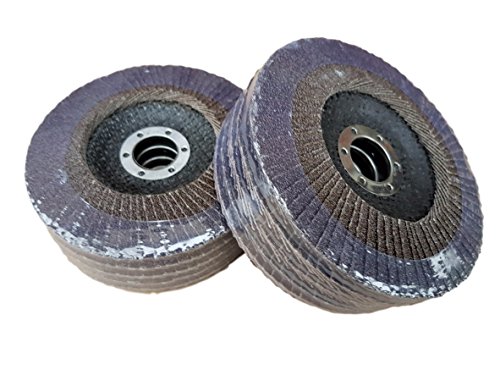 10 x Rostio Fächerscheibe 125 mm Stahl Fächer-Schleifscheibe Braun Normalkorund Flex/Winkelschleifer - 4