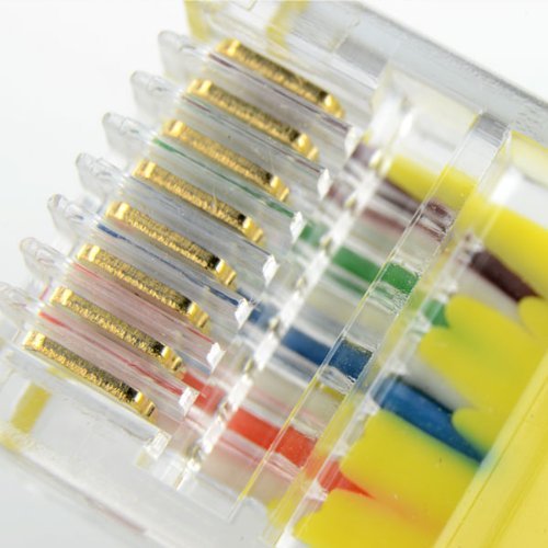 DSLRKIT 10in 25 cm 568B CAT5E UTP Ethernet RJ45 Patchkabel Netzwerkkabel (10 Stück) - 2