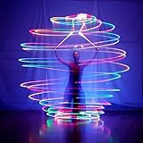 Xinji 1 Pair LED POI Thrown Balls for Professional Belly Dance Level Hand Props