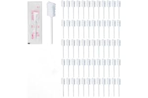 KIKAWORD 60 Pcs Baby Tongue Cleaner Newborn, Baby Mouth Cleaner Newborn Gauze Toothbrush Swabs Disposable Suitable for 0-36 Months Old Baby's Dental Care（7.5 * 1.5CM）