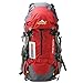 Produktbild MAGIC UNION 50 Liter Wasserdichte Damen Herren Outdoor Sport Camping Wandern Trekking Trekkingrucksack Regenrülle Rot