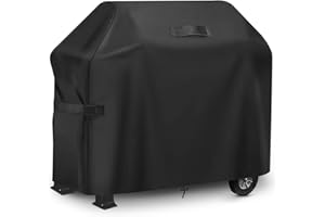 GARPROVM Funda para Barbacoa Impermeable, Cubierta para Barbacoa 420D Oxford, Protector para Barbacoa Anti Viento/UV/Impermeabilidad para Weber, Brinkmann,Outback,Char Broil etc Negro 183x66x130cm