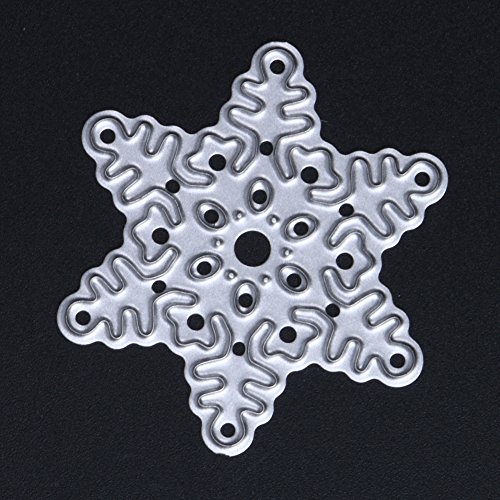 Amazingdeal365 3 PCS Schnee Metall Form Schablonen Schneiden DIY Dekor Sammelalbum Karten Buchzeichen Lesezeichen als Geschenk für Freunde Geburtstag Kinder,Kindergarten Hobby Schule Handarbeit Unterricht usw. Ein tolles Geschenk! - 6