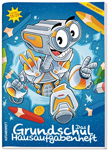Hausaufgabenheft Grundschule: Das Grundschul-Hausaufgabenheft 2019/2020 A5 [Robert Roboter] + Lerntipps, spannendes Wissen, Lern- und Denkspiele!