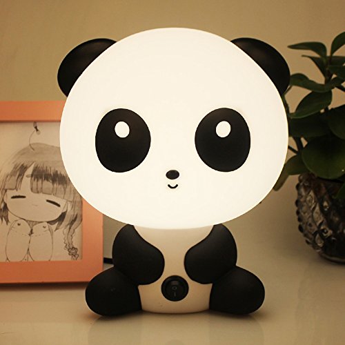 Preisvergleich Produktbild E14 Schreibtischlampe Panda Plastik Ministil Design Atmosphäre Tischlampe Nachtlicht Energie-Sparleuchte Augenschutz Licht Geschenk Stimmungslicht Nachttischlampe