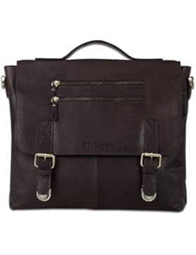STILORD elegante Aktentasche / Business Tasche / Handtasche Schultertasche Bürotasche Arbeitstasche Vintage Echtleder...