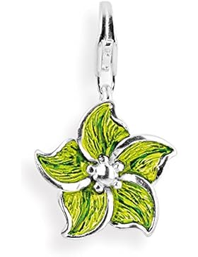 Heartbreaker Damen- Charm Froggy Maxicharm Blüte 925 Silber Brandlack HB MX 002