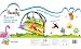 Baby Vibrating Musical Bouncy Chair and Matching Baby Play Gym, Play Mat - Dinosaur Pattern - By Inside Out Toys