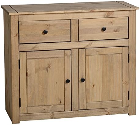 Panama 2 Door 2 Drawer Sideboard in Natural Wax