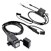Produktbild MOTOPOWER MP0609EA 3.1Amp Wasserdicht Motorrad Dual USB Ladegerät Kit SAE zu USB Adapter Kabel Telefon Tablet GPS Ladegerät mit SAE Ring Terminal Kabel