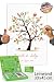 Produktbild Fingerabdruck Baum Leinwand *45x30* mit NAMEN & DATUM - INKL Zubehör-Set (Stempelkissen+Stift+Anleitung+Hochzeitsbuch+...) GRATIS + PORTOFREI - Hochzeitsbaum Fingerabdruck Gäste - Wedding Tree Leinwand - Hochzeitsspiele und Gästebücher zur Hochzeit - Fingerabdruck Leinwand - Hochzeitsbaum Fingerabdruck Gäste INDIVIDUALISIERT mit Namen & Datum