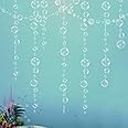 4 String Under the Sea White Bubble Garlands for Little Mermaid Party Decorations 2D Bubble Coutout Garland Hanging Bubbles Streamer Pool Ocean Underwater Kids Birthday Baby Shower Bday Party Supplies