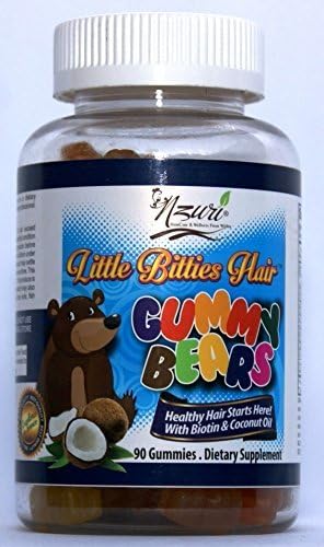 Nzuri Little Bitties Children Hair Vitamin Gummy Bears, 90 Gummies by Nzuri