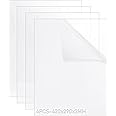 SENENQU 4 stuks acrylplaten, A3, zwart, acrylglas, 2 mm, vellen 42 x 29