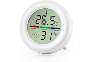 JOPHEK Thermometre Interieur, Hygrometre Interieur Thermometre Interieur Hygromètre Intérieur, Thermometre Interieur Maison pour Maison, Jardin, Chambre Bébé, Bureau