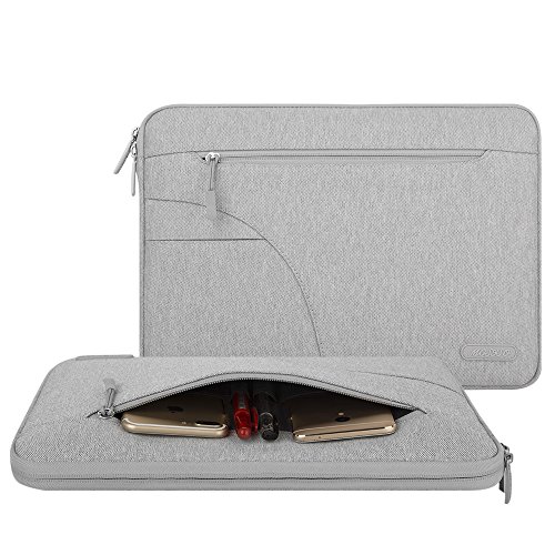 MOSISO Polyester Laptop Hülle Sleeve Schutzfolie Tasche für 12.9 iPad Pro / 13-13.3 Zoll Notebook Ultrabook / MacBook Air / MacBook Pro / Pro Retina, Grau - 2