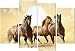 Produktbild obella New Top Art Wand Leinwand Drucke 4 Stück || Running das Pferd || modernes Poster Öl Gemälde Prints und Bilder Foto Bild Wall Art Prints auf Leinwand painting für Home Schlafzimmer Wohnzimmer Decor – Rahmenlose Christmas Gifts