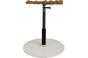 HERCHR Percha Ajustable Para Pájaros, Soporte De Percha De Madera Para Entrenamiento De Pájaros Soporte De Juego Para Percha De Rama De Loro Desmontable Para Periquitos, Cacatúas, Cotorras