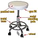 WHITE THERAPY STOOL SALON SPA BEAUTY MASSAGE GAS LIFT CHAIR MANICURE THERAPIST