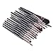 WANGSAURA® Pro Cosmetic Makeup 15pcs Brushes Set Powder Foundation Eye shadow Eyeliner Lip Brush Tool (black and coffee)