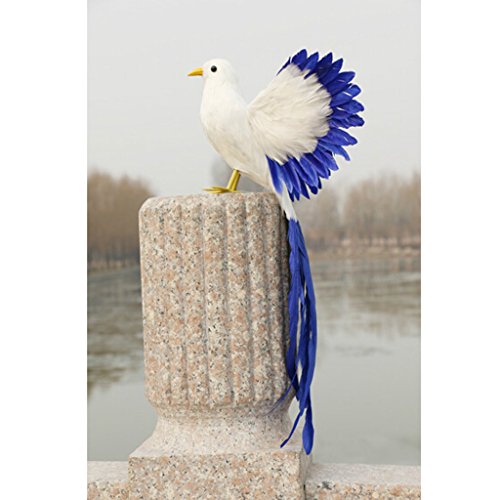 Gazechimp Dekovögel Langen Tail Vogel Phönix mit Federn für Gastgeschenke Baumschmuck Garten Haus Dekor - 6