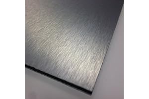 CRESTGLASS 3mm Brushed Silver ACM Aluminium Composite Sheet 9 Sizes to Choose (297mm x 210mm / A4)