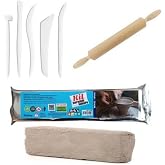 Hobialem Kil Hamuru Set-1, Seramik Hamuru Başlangı&ccedil; Seti, Ebeşuar, Merdane, 1 Kg Beyaz Kil