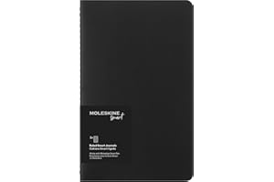 Moleskine - Set Smart Cahier, 2 Taccuini per Scrittura Digitale, Pagine a Righe, Formato Large 13x21 cm, Nero