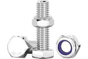 Drenky Edelstahlschrauben M8 Edelstahl A2 V2A Selbstsichernde Muttern M8x30mm Maschinenschrauben Schrauben Edelstahl für Möbel, Autos, Fahrräder, Schiffe, 3D-druck, 10 Stück