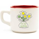 İyi Ki Varsın Papatya Buketi Beyaz Ven&uuml;s Kupa - Hediyelik Kupa Fincan Mug