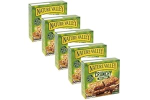 GENERICO Nature Valley® | Barrette Cereali Croccanti 100% Fiocchi d'Avena Integrale e Miele Senza Coloranti Ne Conservanti Prive di Lattosio Adatte ai Vegetariani - 5 x 210 Gram (5 x 10 barrette)