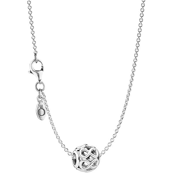 Diamore Elli Collana Donna Infiniti Con Diamante 0.03 Ct In Argento 925 – Gioiello Autentico Con Certificato