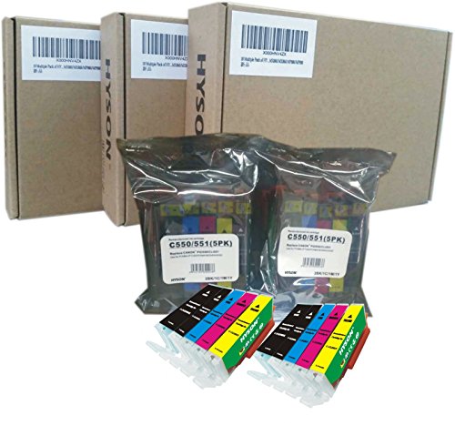 Rundschal HYSON wiederaufbereitete Tintenpatronen PGI-550/CLI-551 Für Canon Pixma iP7250, iP8750, iX6850, MG5450, MG5550, MG5650, mg5655, MG6350, MG6450, MG6450 Monster University Edition, MG6650, MG7150, MG7150 MONSTER UNIVERSITY Edition, MG7550, MX725, mx925- verschiedene Farben 10 Stück Stegeinlage - 7