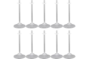 Floatdream 20 Pezz Espositore per Bambole, Supporto per Bambole in Plastica, Supporto per Bambolei, per Scaffale per Bambole, Orsacchiotto, Ultraman, ECC(Bianco)