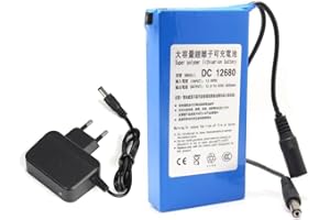 JIAN YA NA Batteria Ricaricabile Portatile DC12680 6800mAh 12V per videocamere