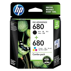 HP 680 Ink Cartridges Combo Pack (1 Black Cartridge + 1 tri-Color Cartridge)