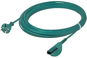 McFilter | cable compatible para aspiradora Vorwerk Kobold VK 135 VK 136 VK135 VK136 VK136 VK 135/136 - longitud del cable de alimentación: 10 m | cable de alimentación | cable de repuesto