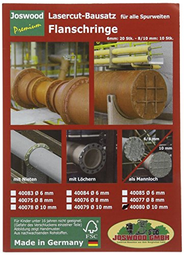 Preisvergleich Produktbild Joswood 40080 10 mm Laser Cut Welt Schachtdeckel