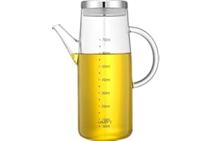 XIAOSHENLU Distributeur d'huile d'olive, bouteille d'huile de Verre à haute teneur en borosilicate, 750ml