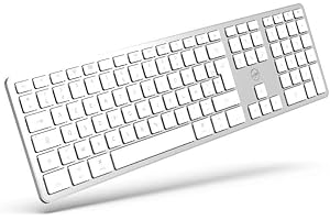 Mobility Lab Clavier français AZERTY sans fil pour Mac – blanc et argenté