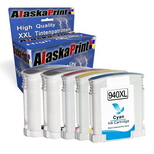 Premium 5er Set Kompatible Tintenpatronen Als Ersatz für HP 940XL MultiPack Mit Chip und Füllstandsanzeige für Officejet Pro 8000 8000 series 8000 Enterprise 8000 Wireless 8500A 8500 8500A Plus 8500A Premium 8500A Premier 8500 Wireless 8500 series 5x940-hp