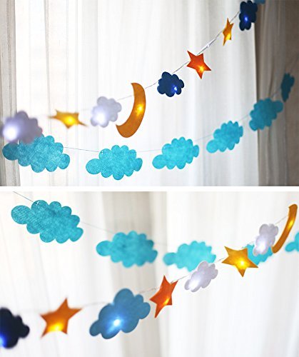 2 m 20 Lichter Stern Wolken dekorative Leuchten lichterkette sterne led stern,geschenke für kinder - 4