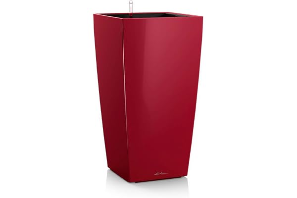 Lechuza Cubico Premium 30 Kit Complet, Plastique, Rouge Scarlet Brillant, 30 x 30 x 56 cm