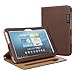 Price comparison product image Juppa® Executive Leather Wallet Case with Stand Feature, Card Holding Slots, Screen Protector, Carry Strap and Stylus Pen for Samsung Galaxy Tab 2 10.1 Inch GT-P5100, GT-P5110 Tablet (Brown)