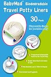 Travel Potty Liners Disposable (Pack of 30) - ECO Friendly Biodegradeable - Use Liner With Potette Plus, Babyway & Other Leading Potties