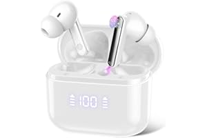 THUNELEC AI Ecouteur Traducteur Instantané avec Traduction Audio et Vidéo, 48H Oreillette Traduction Instantanée avec 164 Langues/6 Modes de Traduction, Buletooth 5.3 Ecouteur Traducteur Vocal Instantané Blanc