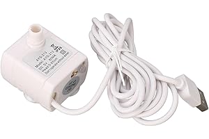 GEDOURAIN Pompe à Eau de Fontaine pour Chat, Débit Réglable Silencieux pour éviter Les Brûlures à Sec, Pompe de Fontaine à Eau Amovible 5 V pour Animal de Compagnie pour Remplacement